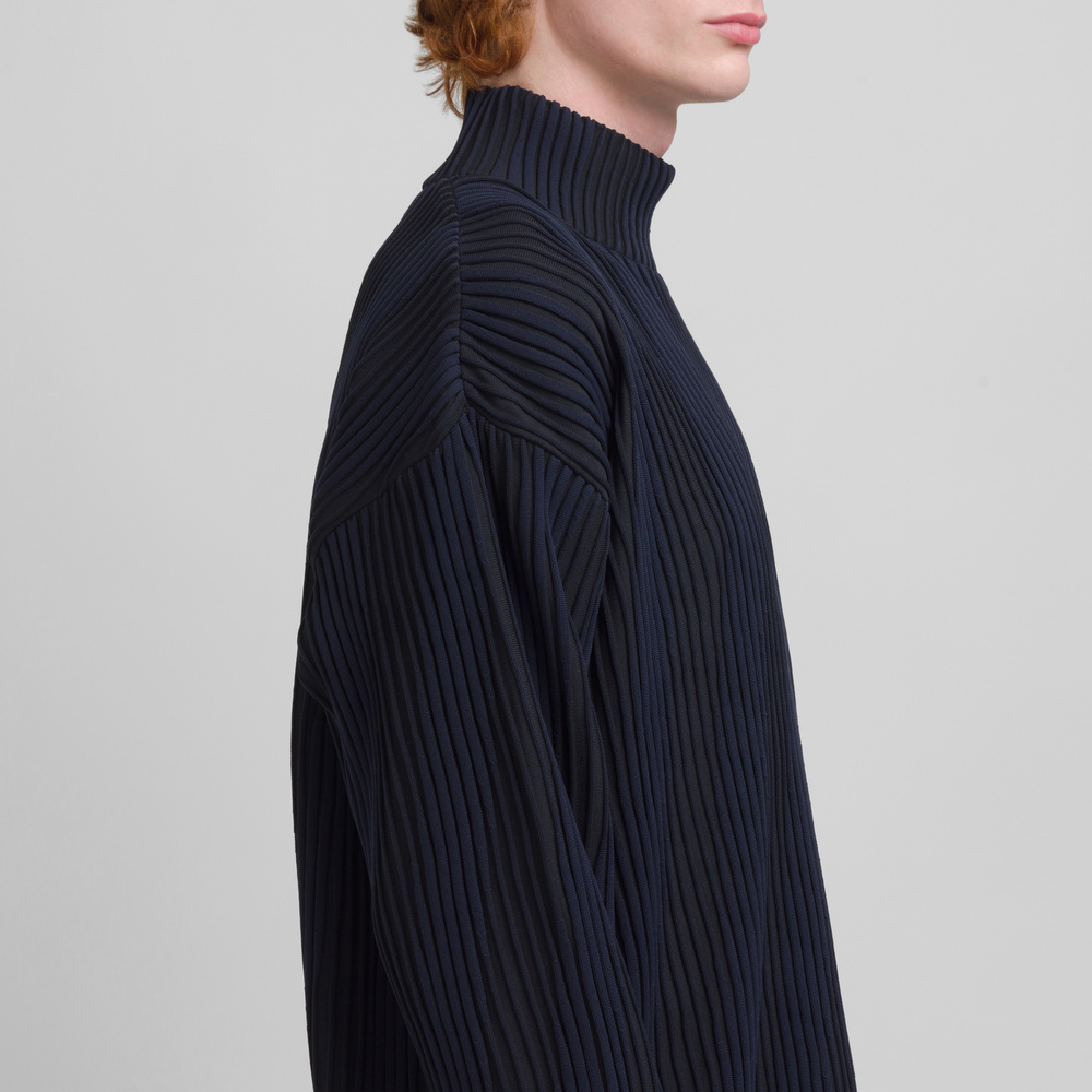 【YOKE】Nylon Pin-Border Open Collar Shirt YOKE】Nylon Pin-Border Open Collar Shirt