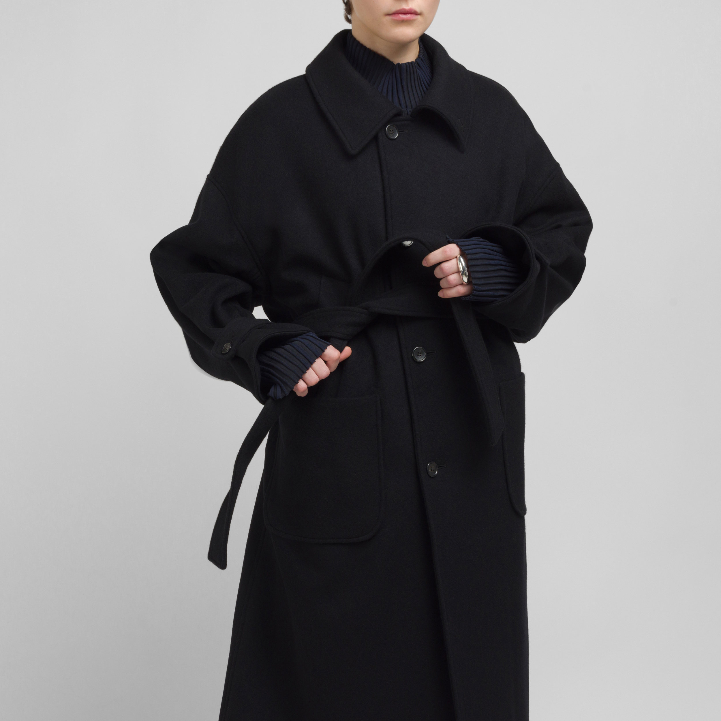 Future Present - KHOKI | Washed Wool Coat