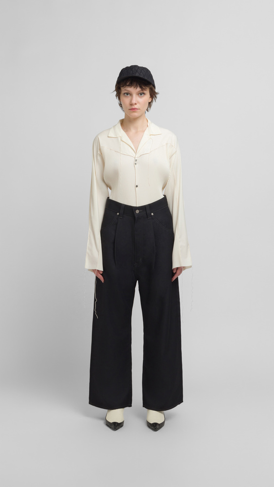 パンツ Jieda WIDE ONE TUCK STRAIGHT PANTS BLACK WIDE ONE TUCK STRAIGHT PANTS | JieDa