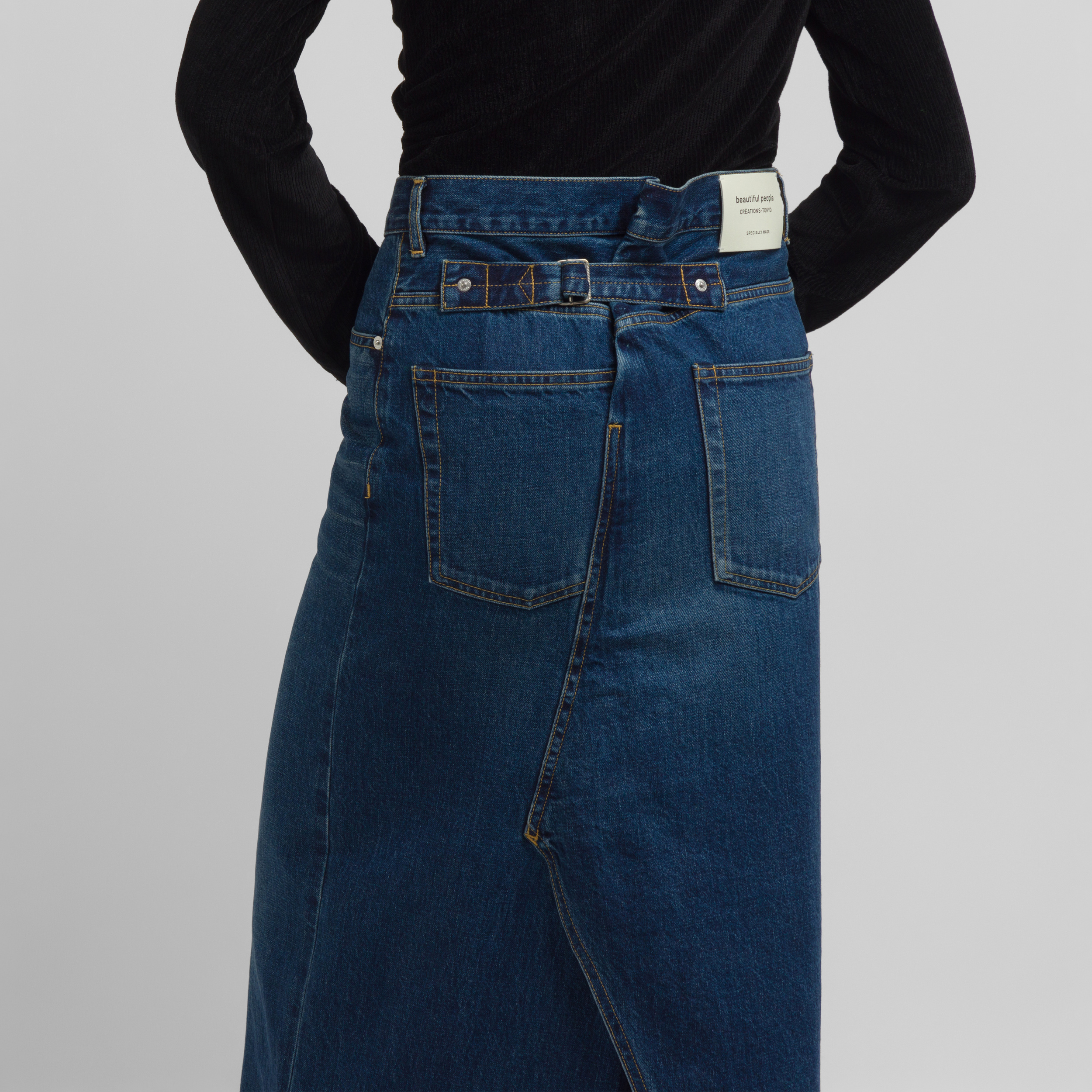 スカート left hand twill pencil denim skirt Future Present - BEAUTIFUL PEOPLE | Left Hand Twill Pencil