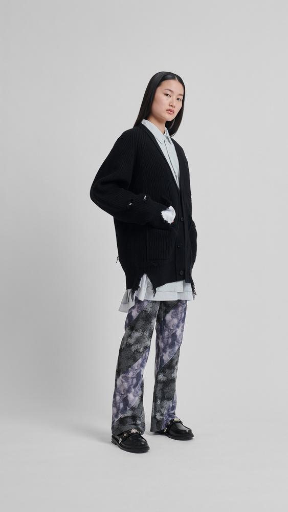 stein Bumpy Patterned Knit Cardigan Stein bumpy patterned knit