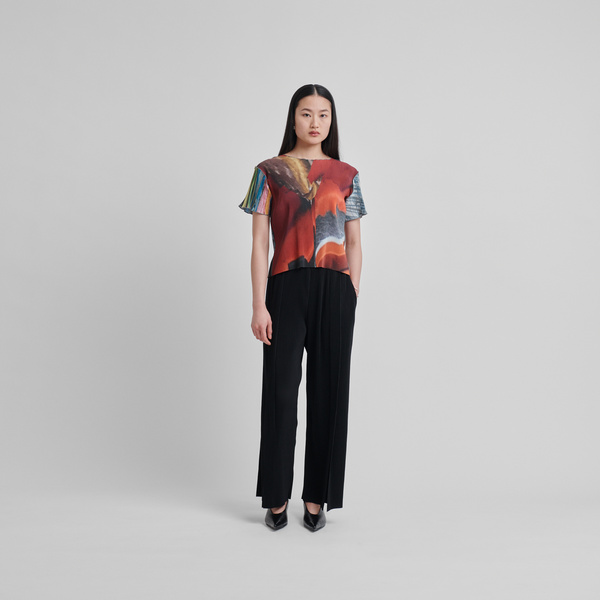 kotohayokozawa todo カットソー kotohayokozawa×PINK HOUSE MIX PRINT RAPHIC WAVE TOP
